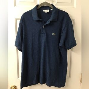 LACOSTE MENS REG FIT SZ L BLUE POLO SHIRT GUC